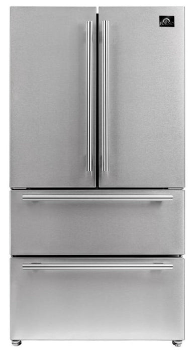 Forno 36 in. 19 cu.ft. French Door Refrigerator in Stainless Steel, FFRBI1820-36SB