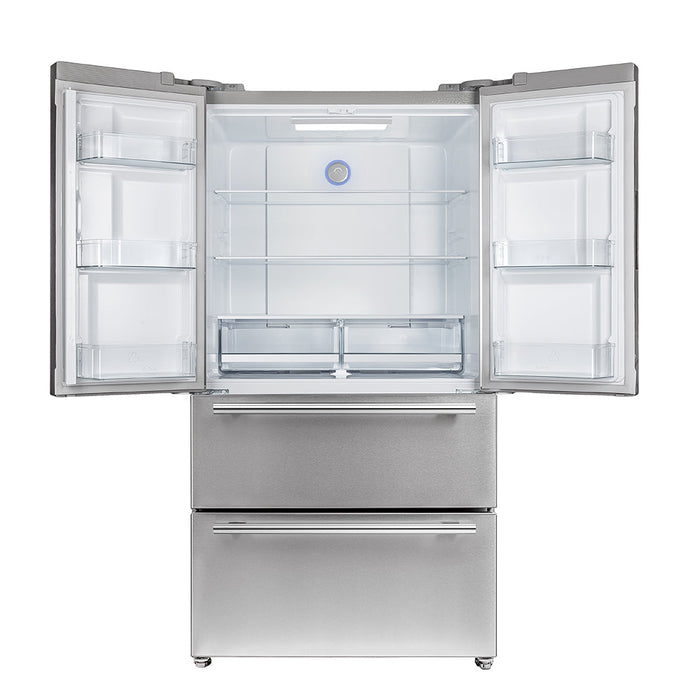 Forno 36 in. 19 cu.ft. French Door Refrigerator in Stainless Steel, FFRBI1820-36SB