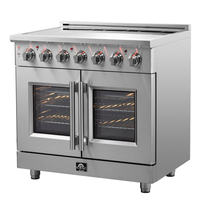 Forno 36" Freestanding French Door Electric Range with 5 Elements, FFSEL6955-36