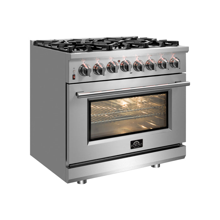 Forno 30″ Freestanding Dual Fuel Range with 5 Burners, FFSGS6125-30