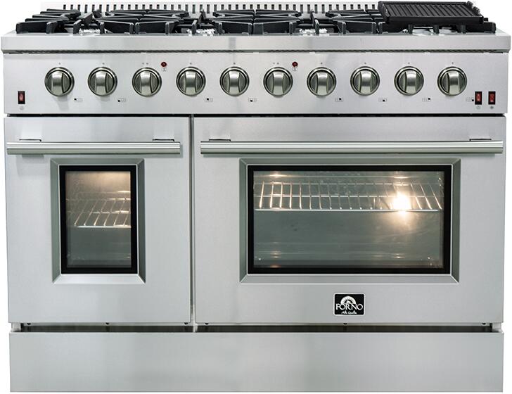 Forno Appliance Package - 48 Inch Gas Range, Dishwasher, 60 Inch Refrigerator, AP-FFSGS6244-48-5