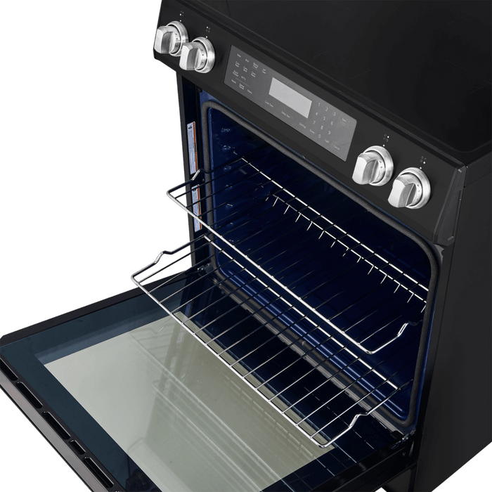 Forno Espresso 30" Induction Range with Air Fry and Self-Clean in Black and Silver Handles, FFSIN0905-30BLK