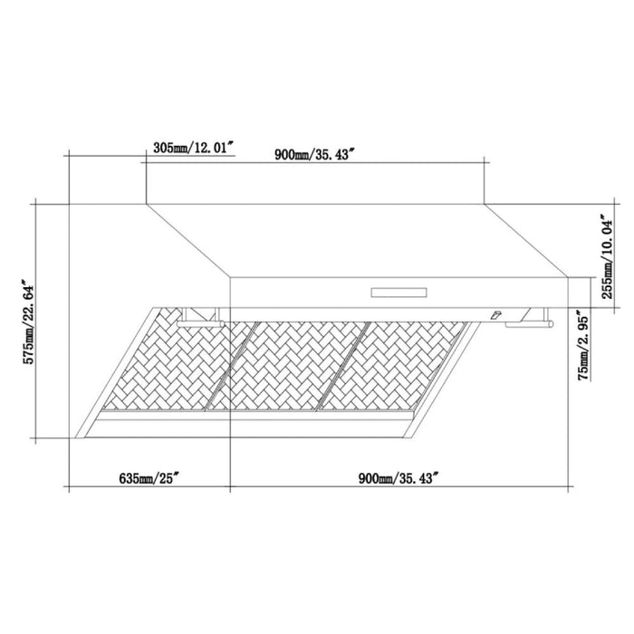 Forno Appliance Package - 36 Inch Pro Gas Range, Wall Mount Range Hood, Refrigerator, AP-FFSGS6260-36-4