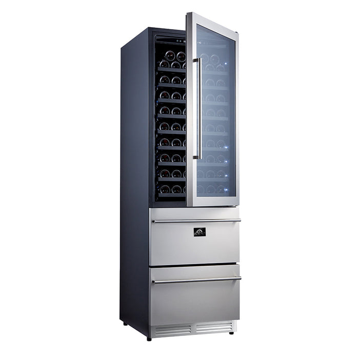 Forno 24 in. 108 Bottle Triple Zone Wine Cooler, FWCDR6628-24S