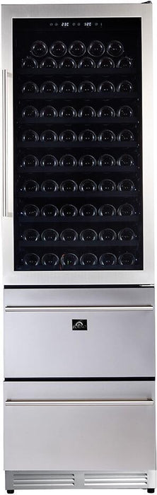 Forno Appliance Package - 36 Inch Gas Range, Range Hood, Refrigerator, Microwave Drawer, Dishwasher, Wine Cooler, AP-FFSGS6244-36-9