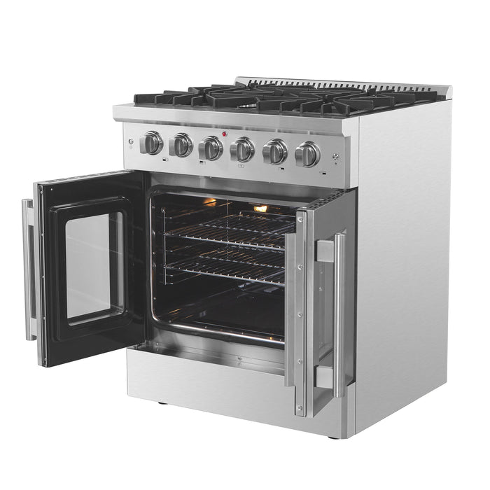 Forno 30 Inch Vittorio French Door Gas Range, FFSGS6444-30