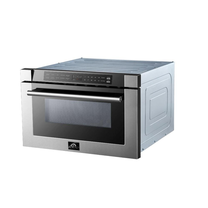 Forno Package - 48" Dual Fuel Range, Range Hood, 36" Refrigerator, Dishwasher, Microwave, Wine Cooler