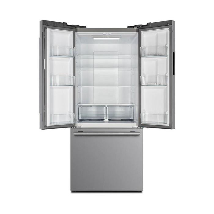 Forno 30 In. French Door Refrigerator with 17.5 cu.ft. in Stainless Steel with Ice Maker, FFFFD1974-31SB