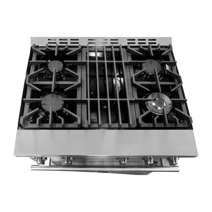 Forno Alta Qualita 30 In. 4.62 cu. ft. Pro-Style Gas Range in Stainless Steel, FFSGS6228-30S