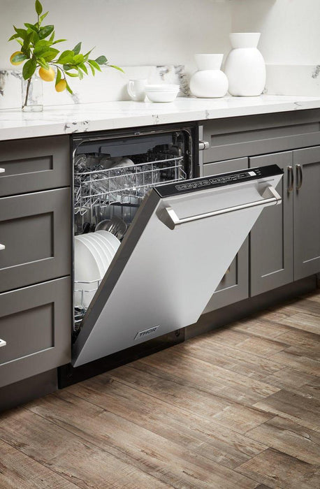 Thor Kitchen Appliance Package - 30 in. Gas Burner/Electric Oven Range, Range Hood, Refrigerator, Dishwasher, AP-HRD3088U-3