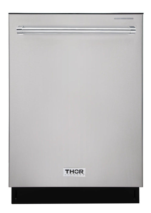 Thor Kitchen Appliance Package - 36" Natural Gas Range, Range Hood, Refrigerator, Dishwasher, AP-ARG36-3