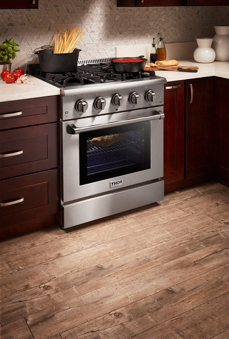 Thor Kitchen 30" Professional Propane Gas Range in Stainless Steel, HRG3080ULP