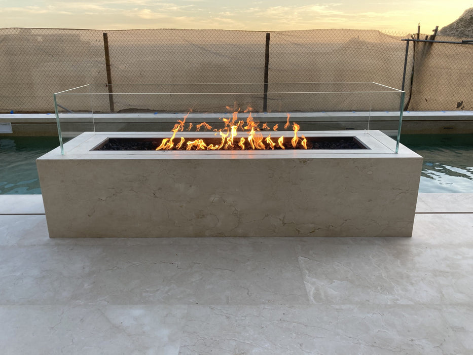 The Outdoor Plus Cabo 90" Linear GFRC Concrete Fire Pit