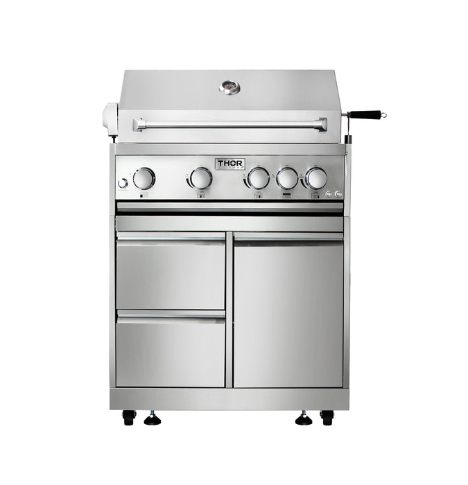 Thor Kitchen 32" Built-In Liquid Propane Grill in Stainless Steel, MK04SS304