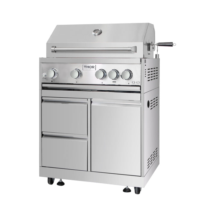 Thor Kitchen 32" Built-In Liquid Propane Grill in Stainless Steel, MK04SS304