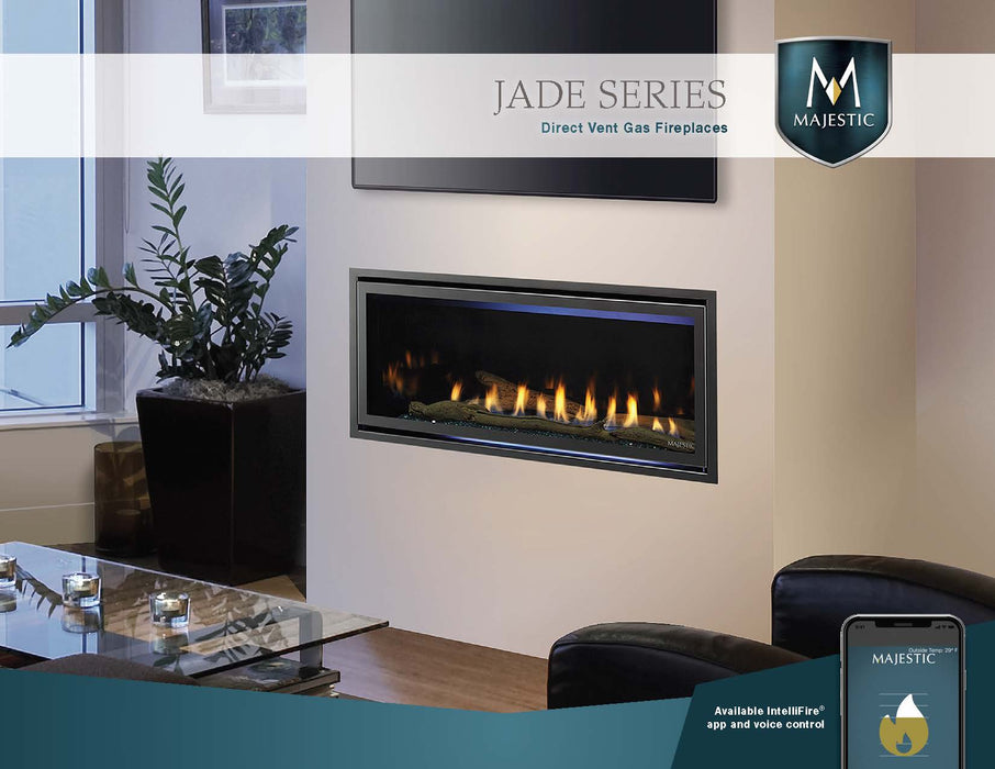 Majestic Jade 32" Linear Contemporary Direct Vent Natural Gas Fireplace With IntelliFire Touch Ignition System