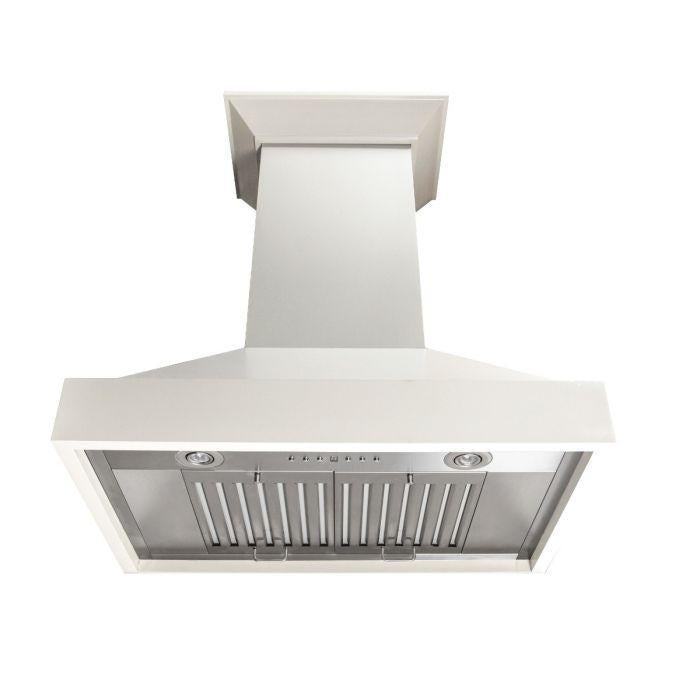 ZLINE 48" Wooden Wall Mount Range Hood in Cottage White, KBTT-48