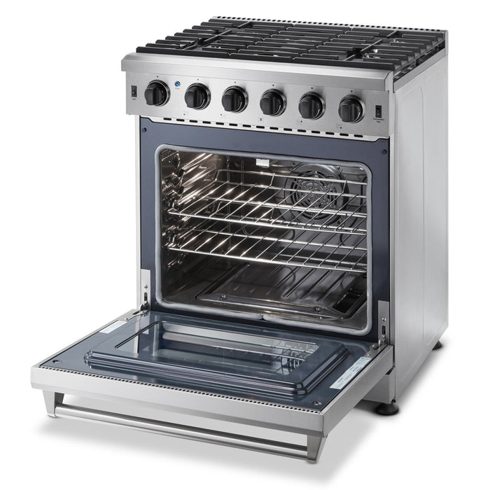 Thor Kitchen Appliance Package - 30 In. Natural Gas Range, Microwave Drawer, Refrigerator, Dishwasher, AP-LRG3001U-18