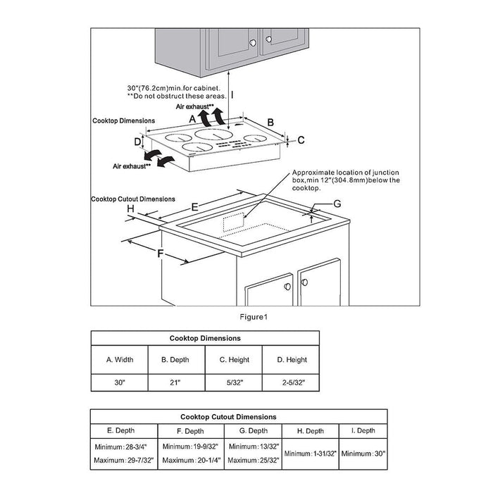 Forno 30 In. Built-In Touch Control Induction Cooktop, FCTIN0545-30