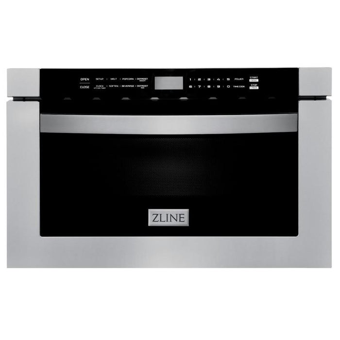 ZLINE Appliance Bundle - 36 in. Gas Range, Range Hood, Microwave Drawer, 3 Rack Dishwasher Package, AB-RG36-5