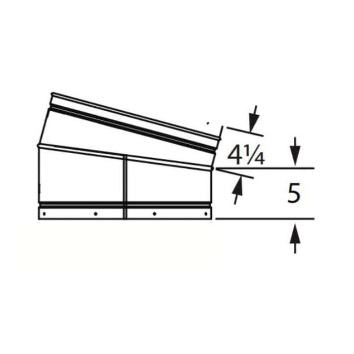 Majestic 14" Dura Vent DuraChimney ll 4DCA-E15 15 Degree Elbow