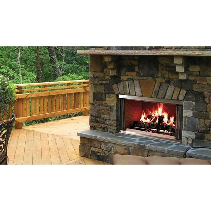 Majestic Montana 42" Traditional Outdoor Stainless Steel Wood Burning Fireplace