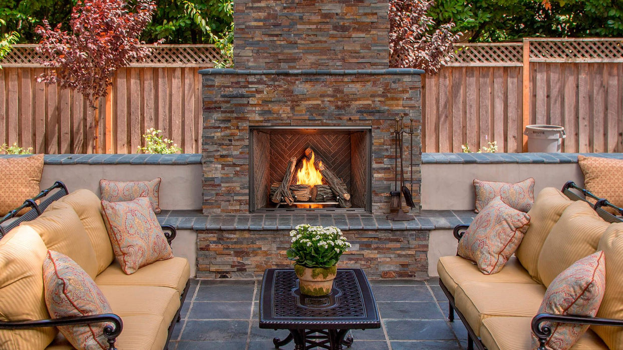 Majestic Courtyard 36" Traditional Outdoor Vent Free Natural Gas Fireplace With IntelliFire Ignition System