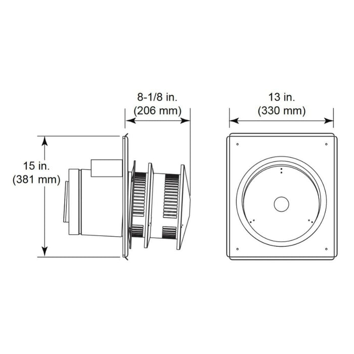 Majestic DVP-HRC-SS Horizontal High Rise Termination Cap