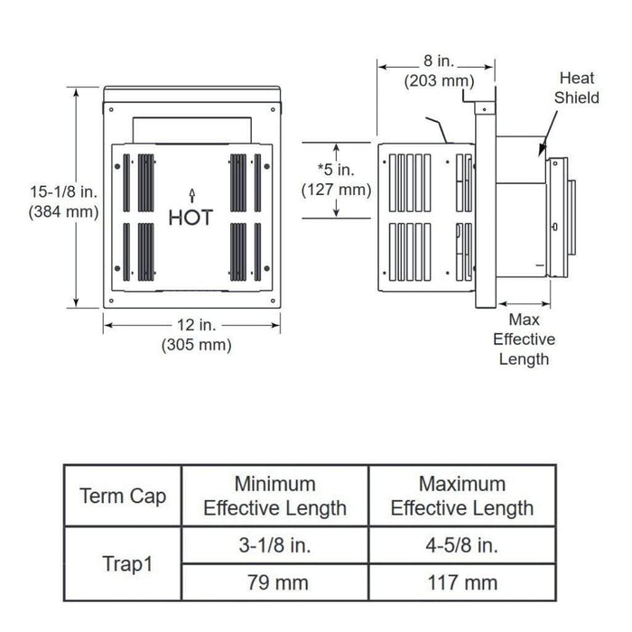 Majestic DVP-TRAP1 Horizontal Termination Cap