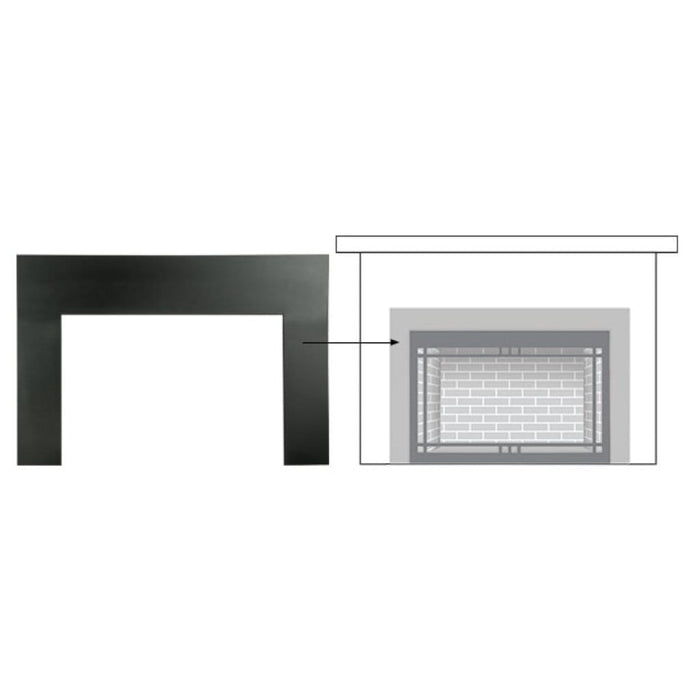 Majestic Medium Metal Surround for Jasper, Ruby and Trilliant Gas Fireplace Inserts