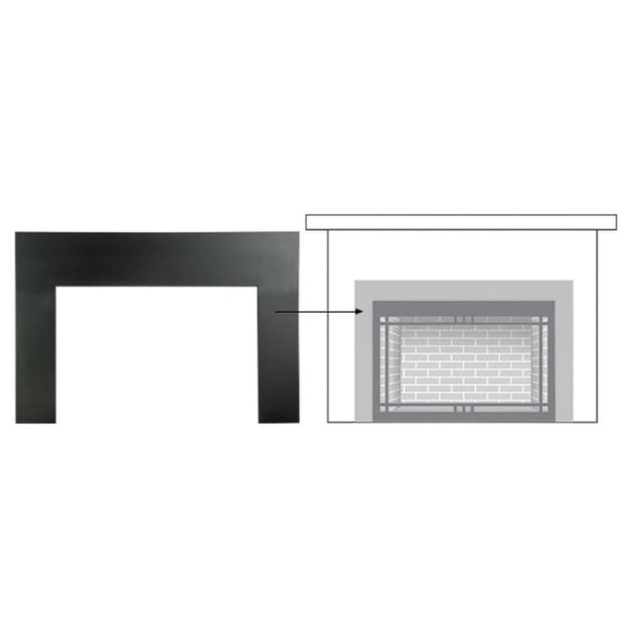 Majestic Custom Metal Surround for Jasper, Ruby and Trilliant Gas Fireplace Inserts