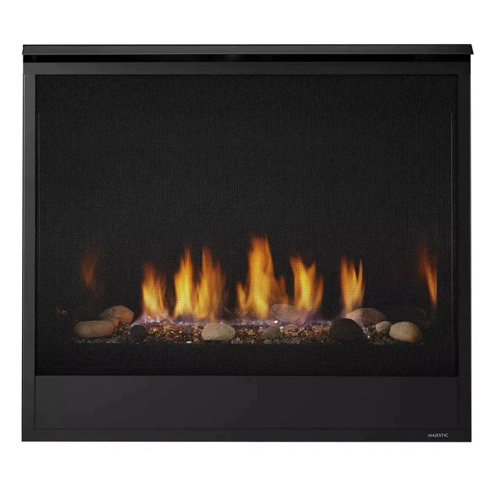 Majestic Quartz 36" Traditional Top/Rear Direct Vent Natural Gas Fireplace With IntelliFire Touch Ignition System