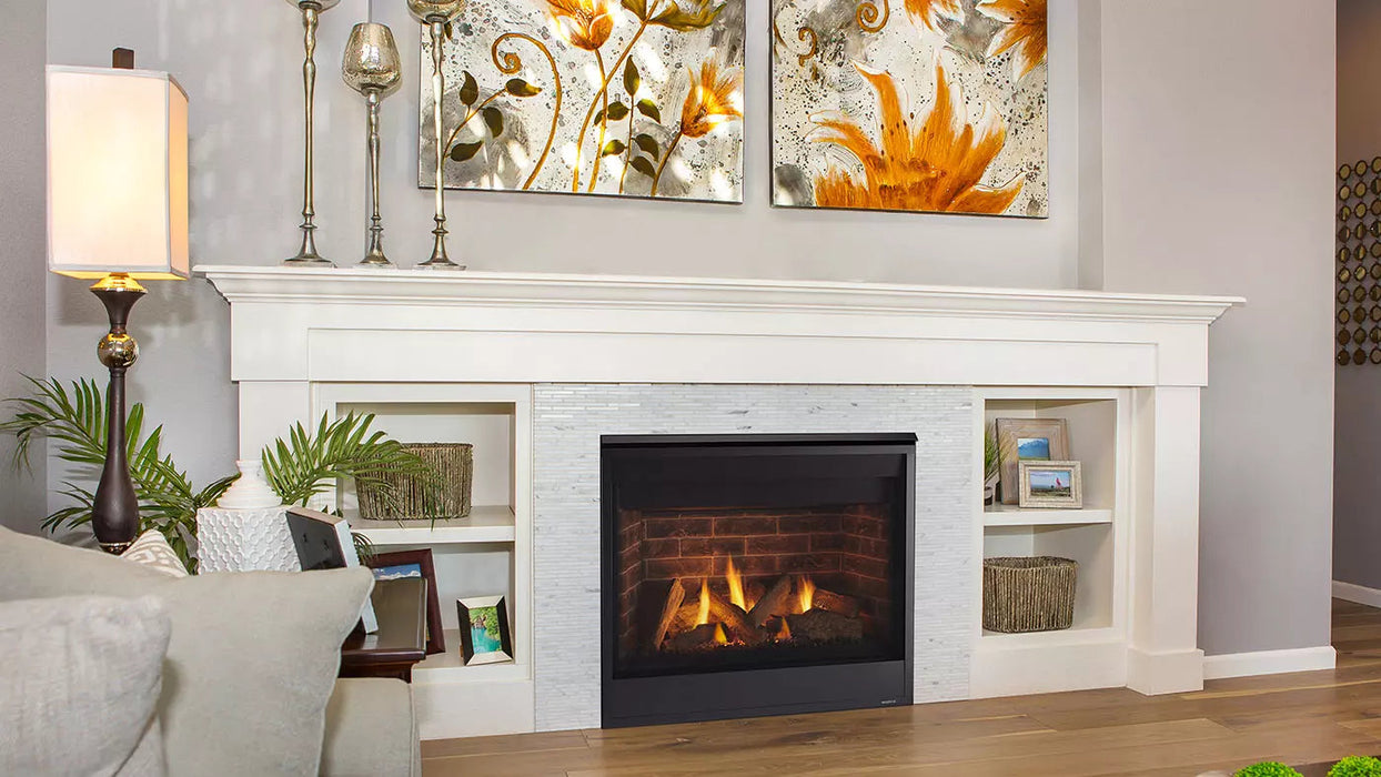 Majestic Quartz 42" Traditional Top/Rear Direct Vent Propane Gas Fireplace With IntelliFire Touch Ignition System