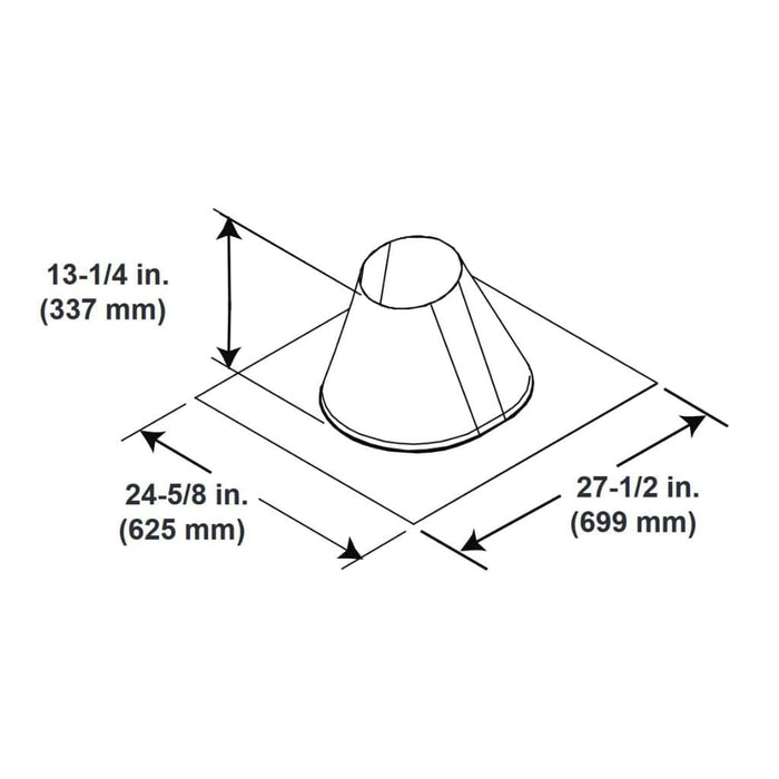 Majestic RF6 0/12 - 6/12 Pitch Roof Flashing