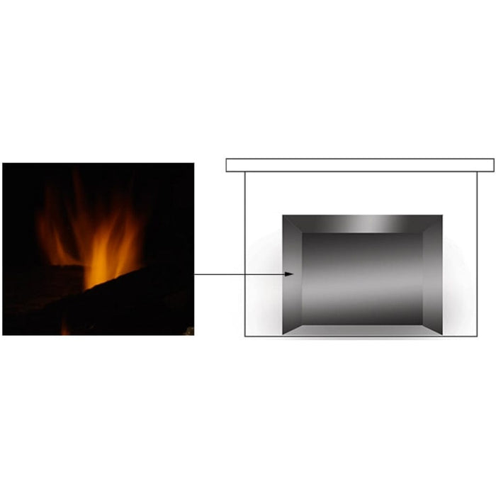 Majestic Reflective Black Glass Liner for Quartz Series Fireplaces