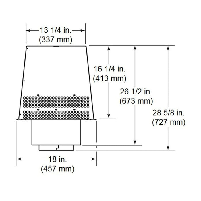 Majestic TS345 Trapezoid Termination Cap for SL300 Series Pipe