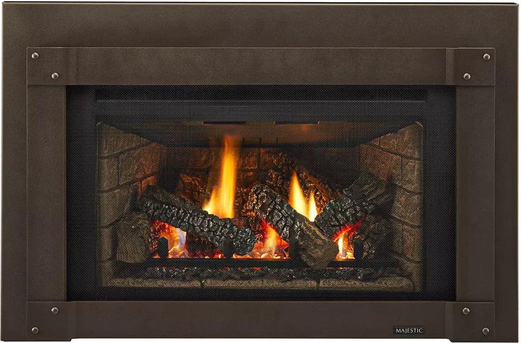 Majestic Trilliant Large 35" Traditional Direct Vent Gas Fireplace Insert With IntelliFire Touch Ignition System