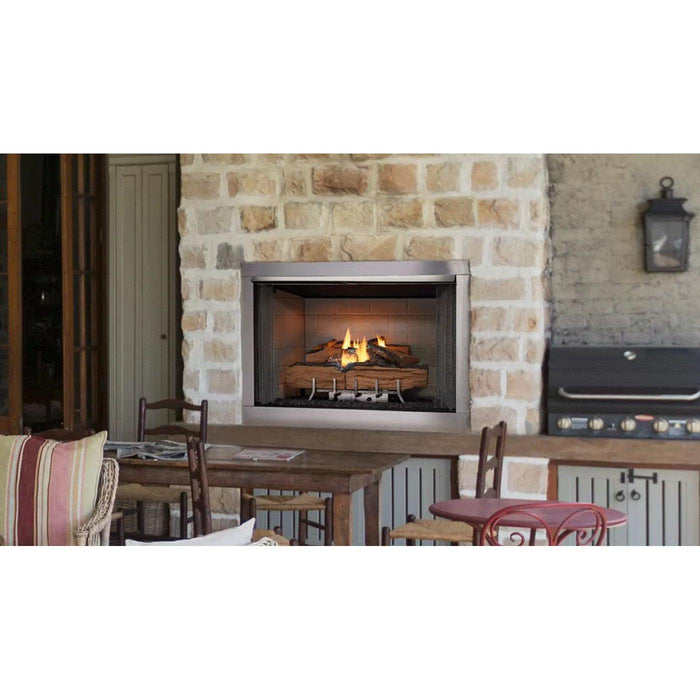 Majestic Vesper 36" Traditional Outdoor Vent-Free Gas Fireplace With Traditional Stacked Refractory