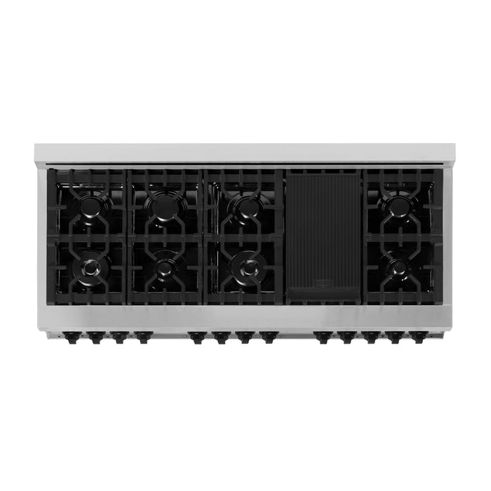 ZLINE 60" Autograph Edition Dual Fuel Range in Stainless Steel with Matte Black Accents, RAZ-60-MB