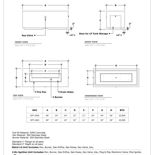 The Outdoor Plus Pismo Powder Coated Fire Pit + Free Cover