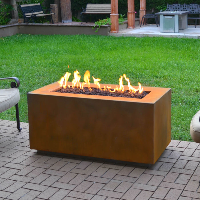 The Outdoor Plus Pismo 60" Rectangle Metal Gas Fire Pit