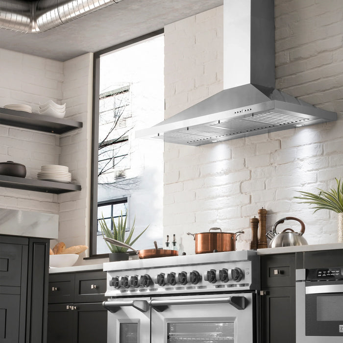 ZLINE 42" Convertible Vent Wall Mount Range Hood in Stainless Steel, KB-42