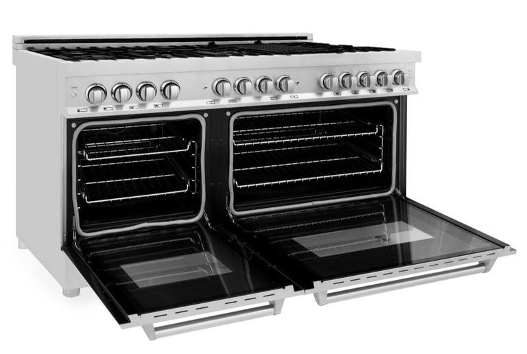 ZLINE 60 in. Dual Fuel Range & 60 in. Range Hood Appliance Package, 2KP-RARH60