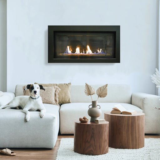 Sierra Flame Bennett 45: Direct vent linear gas fireplace, Dreamwood Living.