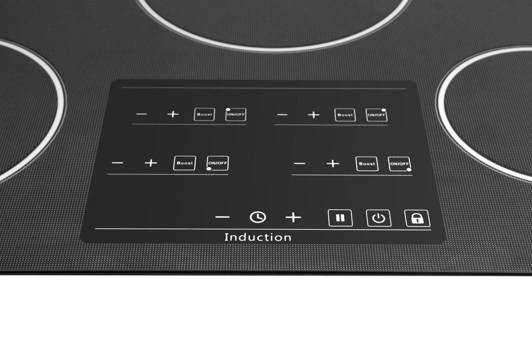 Thor Kitchen 30" Glass Induction Cooktop in Black with 4 Elements, TEC3001iC1
