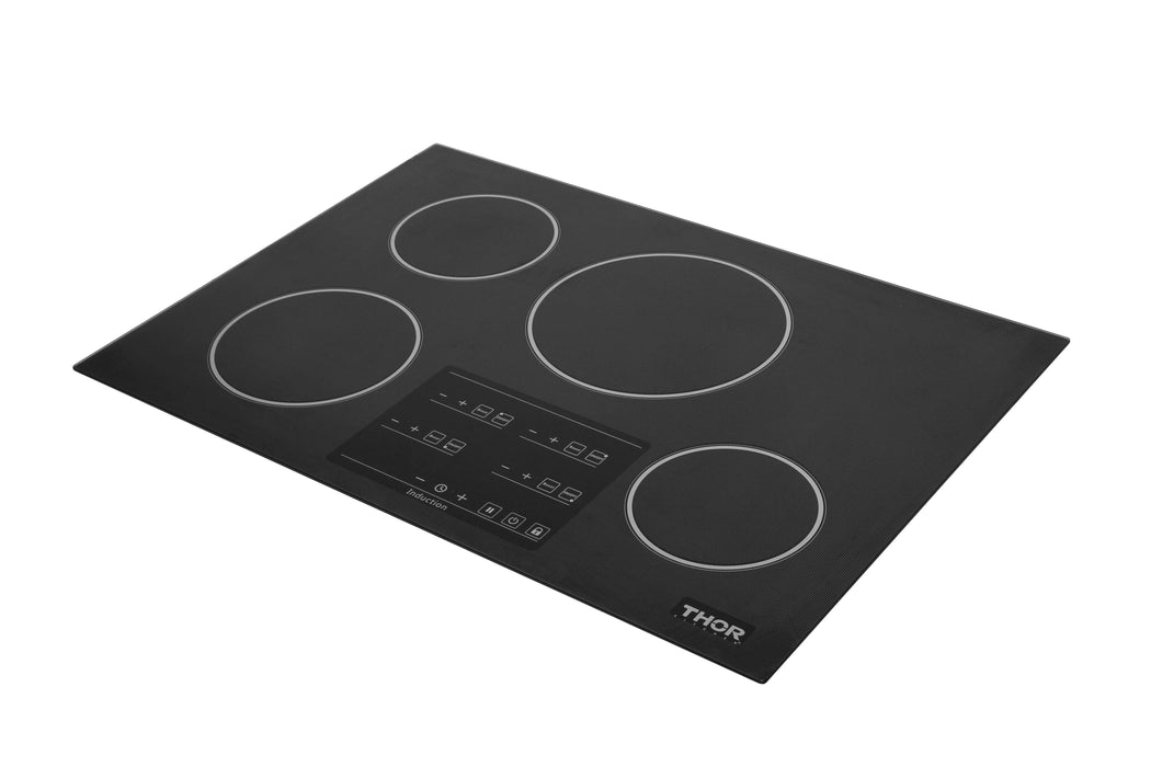 Thor Kitchen 30" Glass Induction Cooktop in Black with 4 Elements, TEC3001iC1
