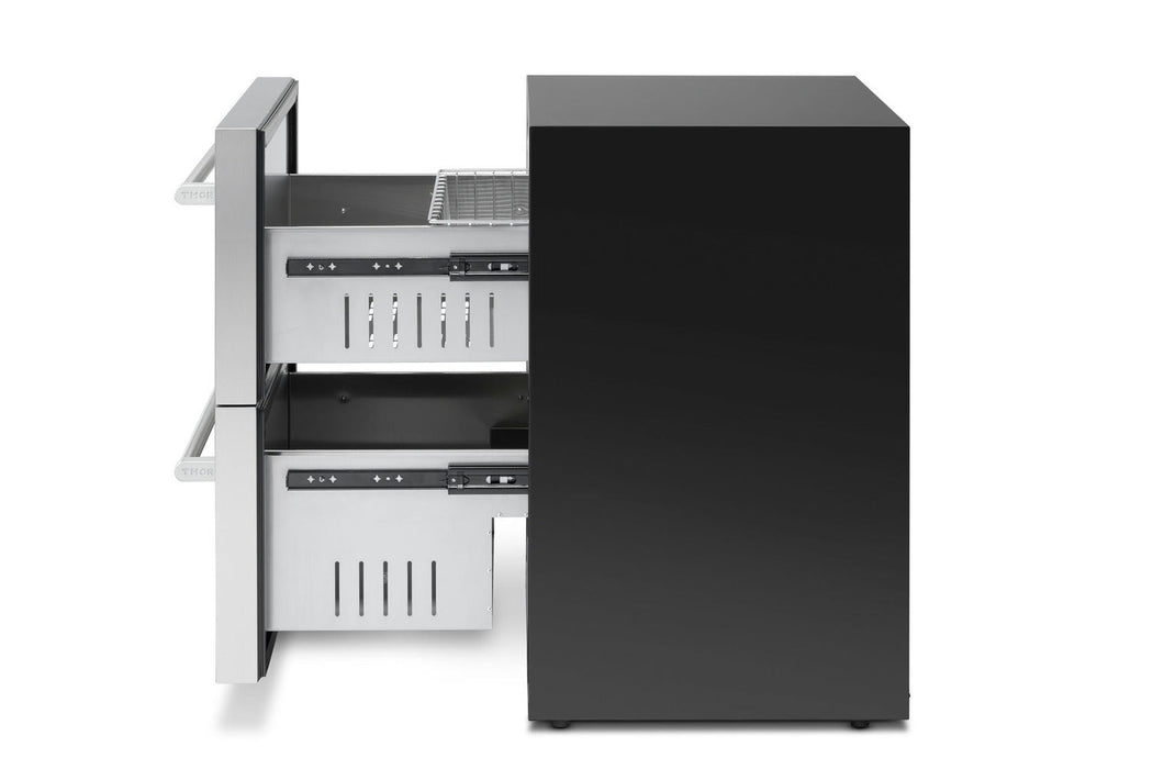 Thor Kitchen 24" Double Refrigerator Drawer in Stainless Steel, TRF24U