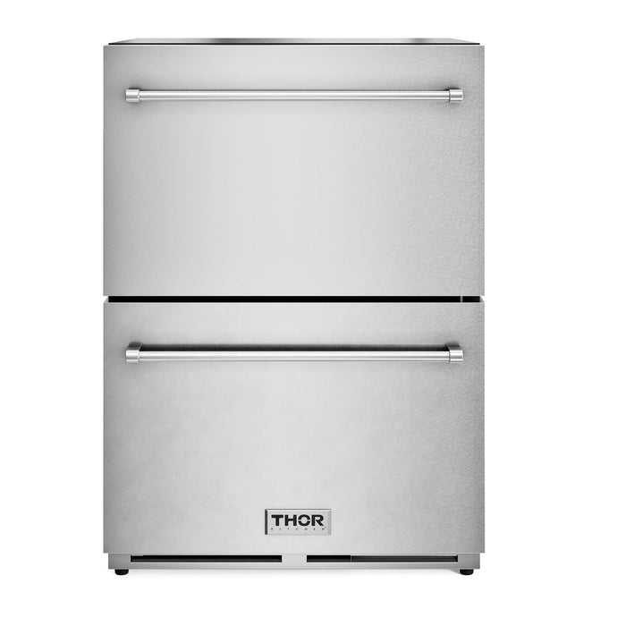 Thor Kitchen 24" Indoor or Outdoor Professional Freezer Drawer in Stainless Steel, TRZ24U