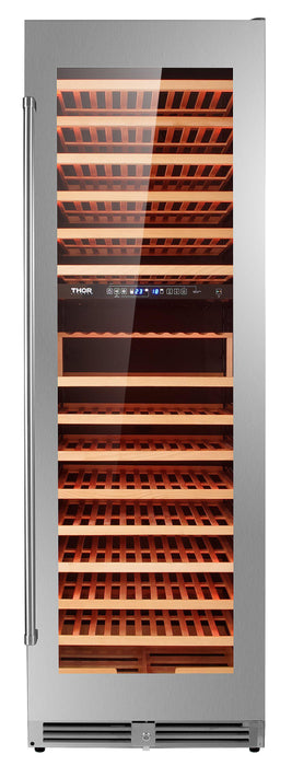 Thor Kitchen 24" 162 Bottle Dual Zone Wine Cooler, TWC2403DI