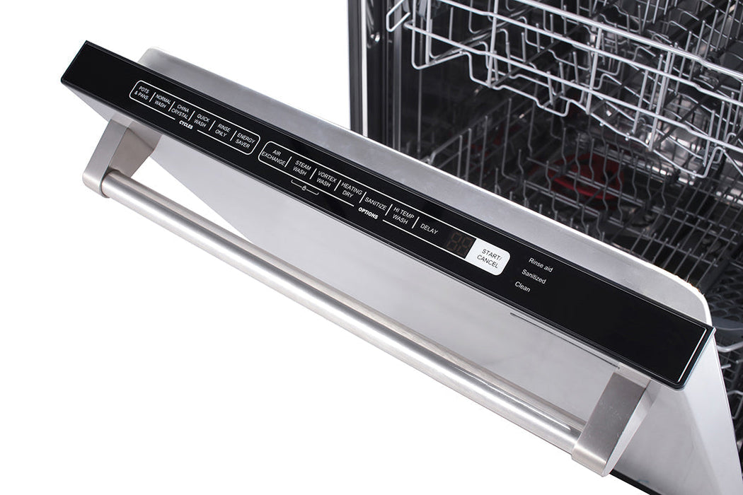 Thor Kitchen Appliance Package - 48" Propane Gas Range, Range Hood, Refrigerator, Dishwasher, Wine Cooler, AP-LRG4807ULP-W-12
